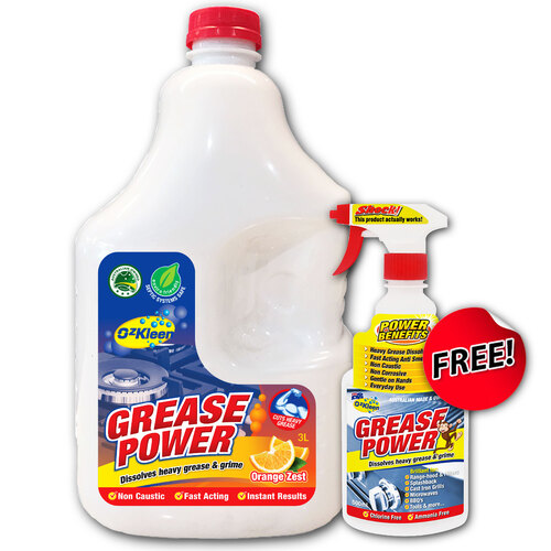 Grease Power 3LTR + 500ml FREE PROMOTION Grease & Grime Kitchen Cleaner