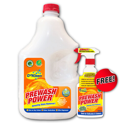 Prewash Power 3LTR + 500ml FREE Stain & Odour Remover