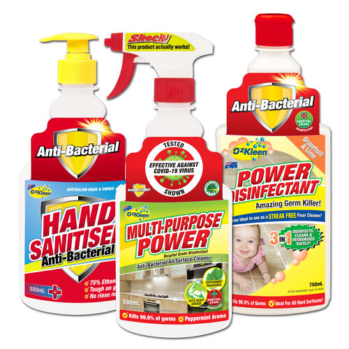 Hand Sanitiser, Power Disinfectant & Multi-Purpose Power - Essentials Pack